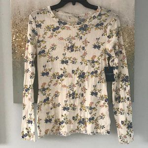 Lucky Brand Cotton Floral Henley (NWT)